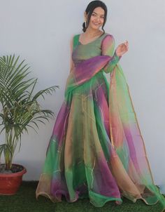 Designer Party Wear Heavy Readymade Gown With Dupatta Collection Processing Time : 20-25 Business Days Work : Digital Print & Hand Work Fabric:Top : Organza Tabby Silk Dupatta : Organza Silk Color:Top : Green Dupatta : Green Note : Properly care for your clothing by following care instructions Fitted Multicolor Floor-length Anarkali Set, Green Organza Party Gown, Multicolor Organza Floor-length Dress, Multicolor Floor-length Party Dress, Multicolor Organza Anarkali Set, Multicolor Organza Dress For Party, Floor-length Multicolor Organza Dupatta, Elegant Multicolor Organza Choli, Green Floor-length Gown For Party