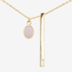 Included: 1 Necklace(s)Features: Personalized, In A Gift Box, Adjustable, Nickel FreeJewelry Closure: Lobster ClaspLink Construction: SemisolidShape: BarStone Cut: OvalStone Millimeter Measurement: 6 Mm Length, 8 Mm WidthMetal Color: Gold ToneChain Length: 16 InchChain Width: 1.2 MillimetersExtender Length: 2 InchPendant Length: 40.5mmPendant Width: 3mmChain Construction: LinkCare: Wipe CleanStone Type: 1 Cubic Zirconia, 1 CrystalBirthstone: October BirthstoneMetal: 14k Gold Over BrassNecklace T Elegant Rectangular Bar Necklace As Gift, Elegant Rectangular Bar Necklace For Gift, Elegant Rectangular Bar Necklace Gift, Elegant Rectangular Pendant Necklace For Mother's Day, Dainty Rectangular Bar Necklace As Gift, Elegant Charm Necklace For Mother's Day, Elegant Gold Bar Necklace For Mother's Day, Elegant Rose Gold Bar Necklace For Gift, Elegant Rose Gold Bar Necklace Gift