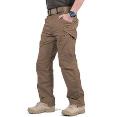 Season:Spring   Fall; Fabric:Polyester; Gender:Men's; Style:Trousers,Tactical; Elasticity:Micro-elastic; Occasion:Daily,Casual; Details:Belt Not Included; Fit Type:Relaxed Fit; Function:Quick Dry,Breathable,Lightweight; Waistline:Mid Waist; Pattern:Plain; Design:Zipper Pocket,Multi Pocket,Gusseted Crotch; Pants Type:Cargo Pants,Combat Trousers,Cargo Trousers,Hiking Pants,Tactical Pants,Tactical; Fly Type:Zipper,Button; Front page:FF; Listing Date:11/24/2021; Production mode:External procurement; Hips:; Length:; Waist:; Fit US Size:null; Fit UK Size:null; Fit EU Size:null; Pants Length:Full Length Combat Style Khaki Work Pants For Outdoor, Durable Tactical Cargo Pants For Hiking, Durable Combat Bottoms For Outdoor Activities, Khaki Tactical Outdoor Work Pants, Tactical Khaki Cargo Pants For Outdoor Work, Tactical Khaki Work Pants For Outdoor, Tactical Khaki Pants For Outdoor, Khaki Cargo Pants For Hunting With Pockets, Khaki Cargo Pants With Pockets For Hunting