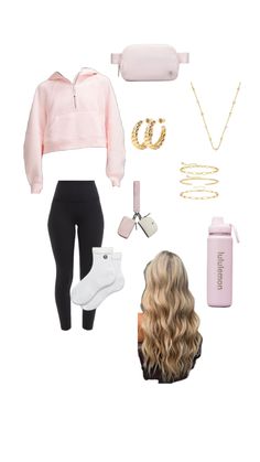 Cute pink outfit that’s trendy! Pink Outfits Comfy, Preppy Fits Ideas, Pink Lululemon Outfit, Cute Pink Outfits, Lululemon Outfit, Shuffle Outfits, Preppy Fits, Pink Lululemon, Lululemon Outfits