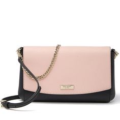 Sized Right For Day-To-Dinner Elegance, This Gorgeous Leather Clutch Can Be Worn As A Top Handle/ Shoulder Bag Or A Crossbody Via Its Long Leather Strap. From Kate Spade. - Colour: Warm Vellum/ Black - Crossbody/ Shoulder/ Top Handle/ Evening/ Clutch Bag - Cross-Hatched Calf Leather With Matching Trim - Light Gold Ksny Signature Plaque - Chain Shoulder/ Top Handle Strap - Detachable, Adjustable Leather Shoulder Strap - Magnetic Snap Flap Closure - 1 Interior Zip Pocket; 1 Interior Slip Pocket - Product Care Card, Gorgeous Leather, Pocket Light, Black Crossbody, Evening Clutch Bag, Evening Clutch, Leather Clutch, Top Handle, Calf Leather