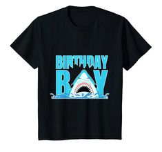 a black birthday boy shirt with a shark inside it