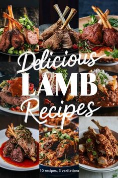 delicious lamb recipes with text overlay