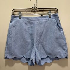 Nwt Love Riche Scalloped Hem Blue Shorts Size Medium Excellent Condition Fully Lined; Features Full Inner Lining Waist: 14.5” Pit To Pit Inseam: 3” Length: 14” Spring Blue Bottoms With Built-in Shorts, Blue Bottoms With Built-in Shorts For Spring, Blue Shorts With Elastic Waistband For Day Out, Blue Mid-rise Bottoms For Day Out, Blue High-waisted Shorts For Day Out, Chic Light Blue Cotton Bottoms, Chic Light Blue Bottoms For Vacation, Chic Light Blue Beach Bottoms, Chic Light Blue Summer Bottoms