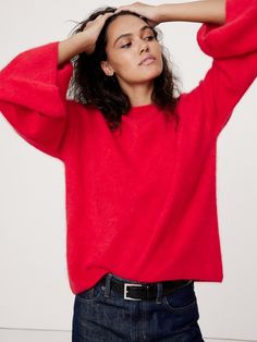 Women's Clothing - Shop New Arrivals | Banana Republic Flare Sleeve Sweater, Support Local Farmers, Cashmere Yarn, Banana Republic Sweater, Women's Sweaters, Natural Resources, Festival Dress, Sweater Sleeves