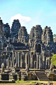 an ancient temple in the middle of a jungle