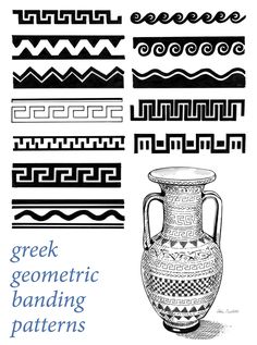 the greek geometric banding patterns