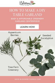 how to make a diy table garland for garden centerpieces - learn how