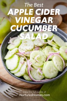 the best apple cider cucumber salad