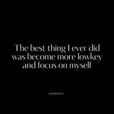 the best thing i ever did was become more lonky and focus on my self