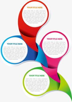 three colorful circles with place for your text