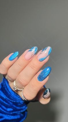 #christmas nails #november nails ideas #nail design #nail inspo #elegant nails #prom nails #trendy nails #cool nail inspo #nude nail designs #nail types #fall nail design #coffin nails #grad nails #nail art automne 2024 #winter nails #nail ideas #acrylic nails #fall seasons nails #ongle autumne #manucure automne 2024 #fall transition nail colors #autumn acrylic nails #simple autumn nails #holiday nails #turkey nails #literally me #fall nails #christmas wallpaper #lyrics Blue Nail Designs Sparkle, Blue Glitter Nails Ideas, Velvet Nails Blue, Winter Nails Blue Glitter, Blue Sparkle Nail Designs, Birthday Blue Nails, Blue Sparkling Nails, Blue Glitter Nail Designs, Blue Nails Sparkle