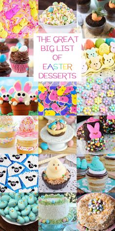 the great big list of easter desserts