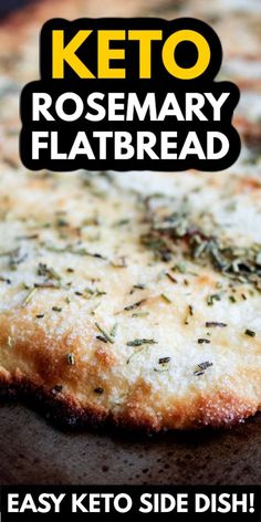 the keto rosemary flatbread is ready to be eaten