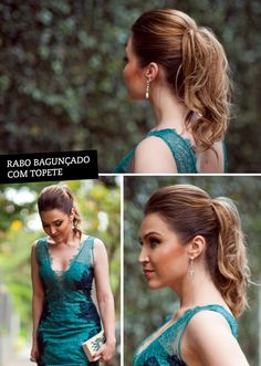 Madrinhas de casamento: Penteados de festa Bride Hairstyles For Long Hair, Chic Ponytail, Up Hairdos, Mother Of The Bride Hair, Makati, Party Hairstyles