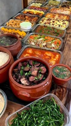 a table filled with lots of different types of food