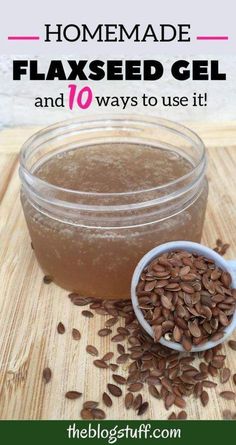 Easy to make DIY flaxseed gel recipe you can use on hair and skin. Find out how to preserve it for longer and 10 ways you can use it for softer skin and hair. Diy Flaxseed Gel, Flaxseed Gel Recipe, Flaxseed Gel, Homemade Hair Products, Diy Hair Care, Flaxseed, Hair Gel, Hair Repair