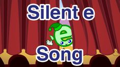 the title screen for silent e song, which features an image of a man with green hair