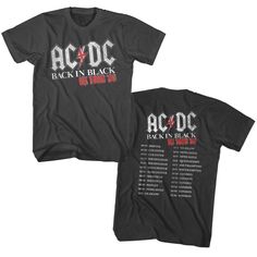 "AC/DC Men's T-Shirt by American Classics Part Scottish, part Aussie, 100% High Voltage Rock Legends! Formed in Sydney in 1973, AC/DC went from Dirty Deeds Done Dirt Cheap on the Highway to Hell to Back to Black in The Flick of the Switch! They have sold over 200 million albums worldwide and they are still working on new music. Wear some rock history, this cool AC/DC graphic t-shirt is vintage style print with a distressed look as if you bought it at an AC/DC Concert Tour in the 80's What's incl Acdc Shirt, Uk Tour, Back In Black, I'm With The Band, Graphic Tees Vintage, Concert Tees, Band Shirts, Tour Shirt, Tour T Shirts