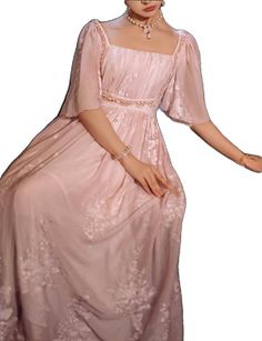 Empire Waist Ball Gown, Regency Wedding Dress, Regency Wedding, Regency Era, Dress Plus Size, Pink Fabric, Empire Waist, Ball Gown, Body Shapes