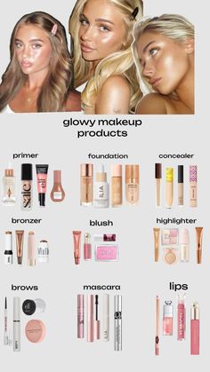 #glowymakeup #glowybronzemakeup #dewymakeup #glowymakeupproducts #glowymakeuplook #makeuptutorial #scandinavianmakeup Preppy Makeup, Simple Makeup Tips, Cute Makeup Looks, Makeup To Buy, Makeup Looks Tutorial, Makeup Makeover, Glowy Makeup, Makeup Items, Makeup Essentials