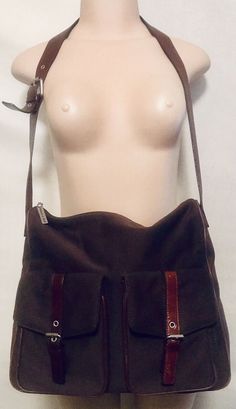 Vintage Preston & York Brown Large Front Pockets Shoulder Handbag. Condition is Pre-owned. Shipped with USPS Priority Mail. Preston, Shoulder Handbags, Handbags