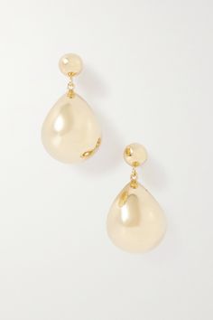 Founded by sisters, Amalie and Cecilie Moosgaard, LIÉ STUDIO's pieces work well for every occasion. Crafted from gold-plated silver, these 'Julie' earrings have bulbous drops that swish beneath spherical studs. Wear them alone with a simple dress or tailoring for a timeless look. Lie Studio Earrings, Lie Studio, Cecilie Moosgaard, Summer Friends, Simple Dress, Earrings In Gold, Fashion Jewelry Earrings, Ballerina Flats, Gold Plated Earrings