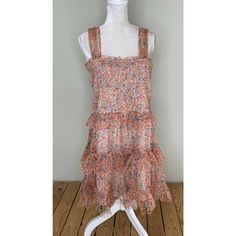 Nwt - New With Tags Wild Fable Women’s Peach Floral Sleeveless Tier Dress Size Xl Super Cute, Great Quality Dress! Peach Sleeveless Sundress For The Beach, Peach Sleeveless Beach Sundress, Sleeveless Apricot Dress For Summer, Peach Sleeveless Sundress For Brunch, Sleeveless Peach Sundress For Beach, Apricot Sleeveless Summer Dress, Apricot Sleeveless Dress For Vacation, Peach Sleeveless Sundress For Vacation, Summer Apricot Sleeveless Dress