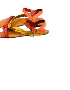 Rouge summer sandals - worn only once. - no scratches - no tears - perfect for your summer outing Multicolor Slip-on Huarache Sandals For Spring, Red Slip-on Huarache Sandals For Summer, Multicolor Leather Slip-on Huarache Sandals, Multicolor Open-toe Jelly Sandals For Summer, Casual Multicolor Flat-heeled Flip Flops, Sandals Summer, Christian Gifts, Sandals