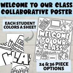 a poster with the words welcome to our class