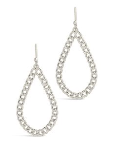 The Nikole Dangle Earrings have style dripping off of them! Show off your trendsetting side with the unique chain link detail and teardrop dangle. Get ready to make a fashion statement with these earrings - they'll ensure you shine brighter than the stars! Material: 14K gold or rhodium plated brass Features: 1.75" drop, 0.8" width, Lead & Nickel free, fish hook post Chic Metal Teardrop Drop Earrings, Nickel-free Dangle Drop Earrings, Trendy Teardrop Dangle Earrings For Pierced Ears, Chic Metal Drop Jewelry, Trendy Teardrop Dangle Earrings, Modern Metal Teardrop Earrings For Party, Modern Pierced Dangle Teardrop Earrings, Metal Chain Drop Earrings, Chic Earrings With Adjustable Chain In Metal