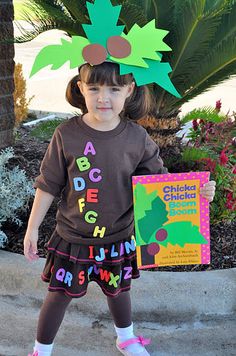 24 cute & creative costumes inspired by kids’ books | BabyCenter Blog Chicka Chicka Boom Boom Costume, Mishloach Manos, Costume Homemade