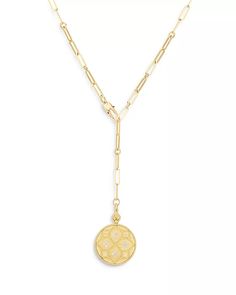 Luxury Lariat Necklace With Detachable Pendant, Luxury Yellow Gold Pendant Lariat Necklace, Luxury Round Lariat Necklace With Adjustable Chain, Yellow Gold Lariat Necklace, Luxury Yellow Gold Lariat Necklace, Yellow Gold Lariat Necklace With Detachable Pendant As Gift, Luxury Lariat Necklace With Detachable Pendant As Gift, Luxury Gold-tone Lariat Necklace, Luxury Gold-tone Lariat Necklace Gift