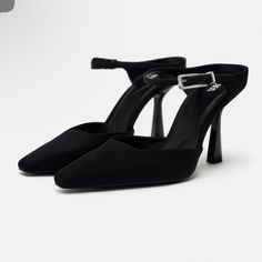 Never Been Worn, Accidentally Bought Two Pairs! Shoes Are Sexy, Cute And So Comfortable!! Casual Fitted Heels For Evening, Zara Black Ankle Strap Heels, Chic Black Zara Heels, Zara Black Heels For Night Out, Zara Black Party Heels, Zara Fitted Evening Heels, Zara Sleek Heels, Casual Black Zara Heels, Sleek Fitted Zara Heels