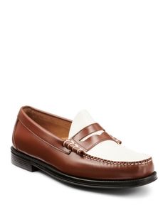 G.h. Bass Larson Easy Weejun Loafers White Round Toe Loafers For Semi-formal Occasions, White Slip-on Dress Shoes For Semi-formal Occasions, Classic White Semi-formal Loafers, Classic White Moc Toe Loafers, Classic White Plain Toe Dress Shoes, Classic White Loafers With Brogue Detailing, Penny Loafers Men, Shoe Inspo, G H