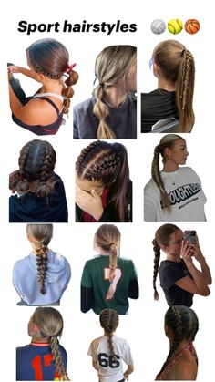 Fast And Easy Volleyball Hairstyles, Hair Ideas For Soccer, Haïr Style For Volleyball, Sports Hairstyles With Headband, Cute Netball Hairstyles, Quick Volleyball Hairstyles, Good Volleyball Hairstyles, Basketball Practice Hairstyles, Hairstyles For Basketball Practice