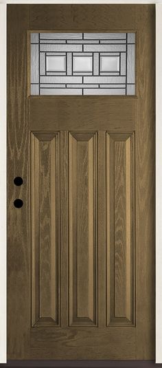 The Reliabilt prefinished oak grain fiberglass door is designed for energy efficiency and low maintenance. The oak woodgrain gives the door the warmth and feel of wood with the long lasting benefits of fiberglass. Fiberglass doors are built to last and can add substantial curb appeal to your home. RELIABILT Craftsman 36-in x 80-in x 4-5/8-in Fiberglass Craftsman Right-Hand Inswing Walnut Stain Stained Prehung Front Door Insulating Core in Brown Entry Door Handles, Fiberglass Front Door, Craftsman Door, Victorian Door, Park Hill, Door Handle Sets, Fiberglass Door, Rustic Doors, Modern Door