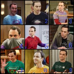 many different pictures of the same man in each shirt and numbers on their chests