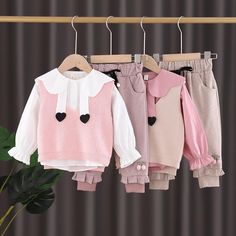 Suitable Season:Spring Thickness of clothing:Regular Package included:3 Pieces Material&Fabric:Cotton Keyword Tag:Peter Pan Onesie Pink Long Sleeve Sets For Fall, Cute Pink Long Sleeve Sets, Cool Baby Clothes, Fashion Baby Girl Outfits, Trendy Baby Clothes, Kids Clothes Boys, Girls Clothing Sets, Vest Shirt