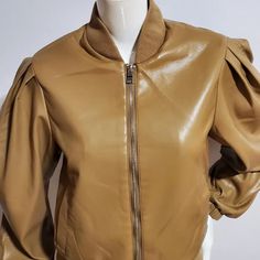 New House Of Harlow 1960 Iced Latte Faux Leather Bomber Jacket Size S Visit Msrp $348.99brand: House Of Harlow 1960 Rib Knit Collar Front Center Zipper Closure Two Slip Hand Pocket Pleated Long Sleeve With Elastic Cuff Ribbed Knit Hem Iced Latte Color Solid Pattern ... Fall Puffer Leather Jacket For Work, Spring Puffer Leather Jacket For Work, Chic Puffer Leather Jacket For Work, Faux Leather Puffer Outerwear For Fall, Fall Faux Leather Puffer Outerwear, Spring Leather Puffer Outerwear, Spring Long Sleeve Puffer Leather Jacket, Spring Leather Puffer Jacket, Trendy Fall Puffer Leather Jacket