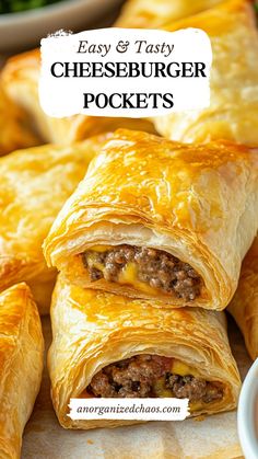 easy and tasty cheeseburger pockets are the perfect appetizer for any meal