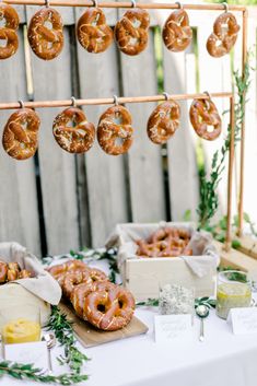 there are many donuts on the table