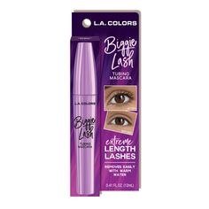 Achieve wow-worthy lashes with Biggie Lash tubing mascara. The formula coats lashes for extreme volume and length that will last all day long. Tubing formula with added vitamin E, panthenol, and biotinoyl tripeptide-1 to help lashes appear fuller and healthier. Tinted Eyebrow Gel, Eyelash Primer, Eyelash Conditioner, Eyebrow Serum, Tubing Mascara, Body Mask, La Colors, Aqua Aura, Lash Mascara