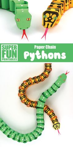 the paper chain is made to look like a snake's tail, and looks like a caterpillar