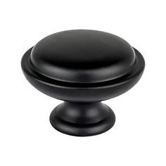 an image of a black cabinet knob