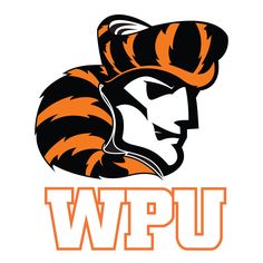 an orange and black logo with the word wpiu on it's side