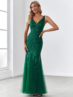 Mesh Prom Dress, Sequin Mermaid Dress, Cap Sleeve Prom Dress, Mermaid Evening Gown, Tulle Evening Dress, Evening Dresses Online, Mermaid Sequin, Sequin Evening Dresses, Ever Pretty