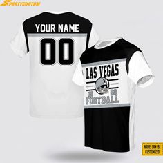 Las Vegas Raiders All Over Printed Custom Name And Number Nfl 3D T Shirts Best Gift For Fans is a unique and creative 3D T-shirt NFL product. With its... Customizable White T-shirt For Sports Season, Customizable Team Spirit Crew Neck T-shirt, Customizable Team Spirit T-shirt With Sublimation Print, Customizable White Fan Apparel T-shirt, Customizable Crew Neck T-shirt For Fans, Customizable White Sports Fan T-shirt, Customizable Black T-shirt For Football Season, Customizable White T-shirt For Sports Fans, Customizable White T-shirt For Sports Events