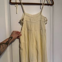 Never Worn. Just Didn’t Fit My Bust Well. Very Cute On Though! Cotton Jumpsuits And Rompers With Tie Straps For Vacation, Cotton Jumpsuit With Tie Straps For Vacation, White Cotton Jumpsuits And Rompers For Vacation, White Cotton Jumpsuits And Rompers For Beach, White Cotton Beach Jumpsuits And Rompers, White Jumpsuits And Rompers With Spaghetti Straps For Spring, White Spaghetti Straps Jumpsuits And Rompers For Spring, White Spaghetti Strap Jumpsuits For Spring, White Spaghetti Straps Jumpsuit For Spring