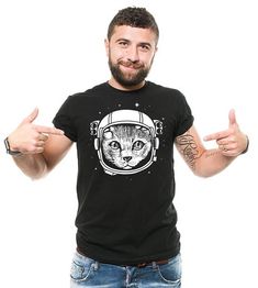 Astronaut Cat T-Shirt Funny Creative Stylish Cool Graphic Humor Cat Shirt Relaxed Fit Crew Neck T-shirt With Cat Print, Relaxed Fit Short Sleeve T-shirt With Cat Design, Relaxed Fit Cat Print T-shirt With Crew Neck, Cat Print Crew Neck T-shirt For Streetwear, Relaxed Fit Short Sleeve T-shirt With Cat Print, Cotton Graphic Tee With Cat Print, Streetwear Crew Neck Top With Cat Design, Cat Print Short Sleeve Graphic Tee Shirt, Crew Neck Cotton Shirt With Cat Design